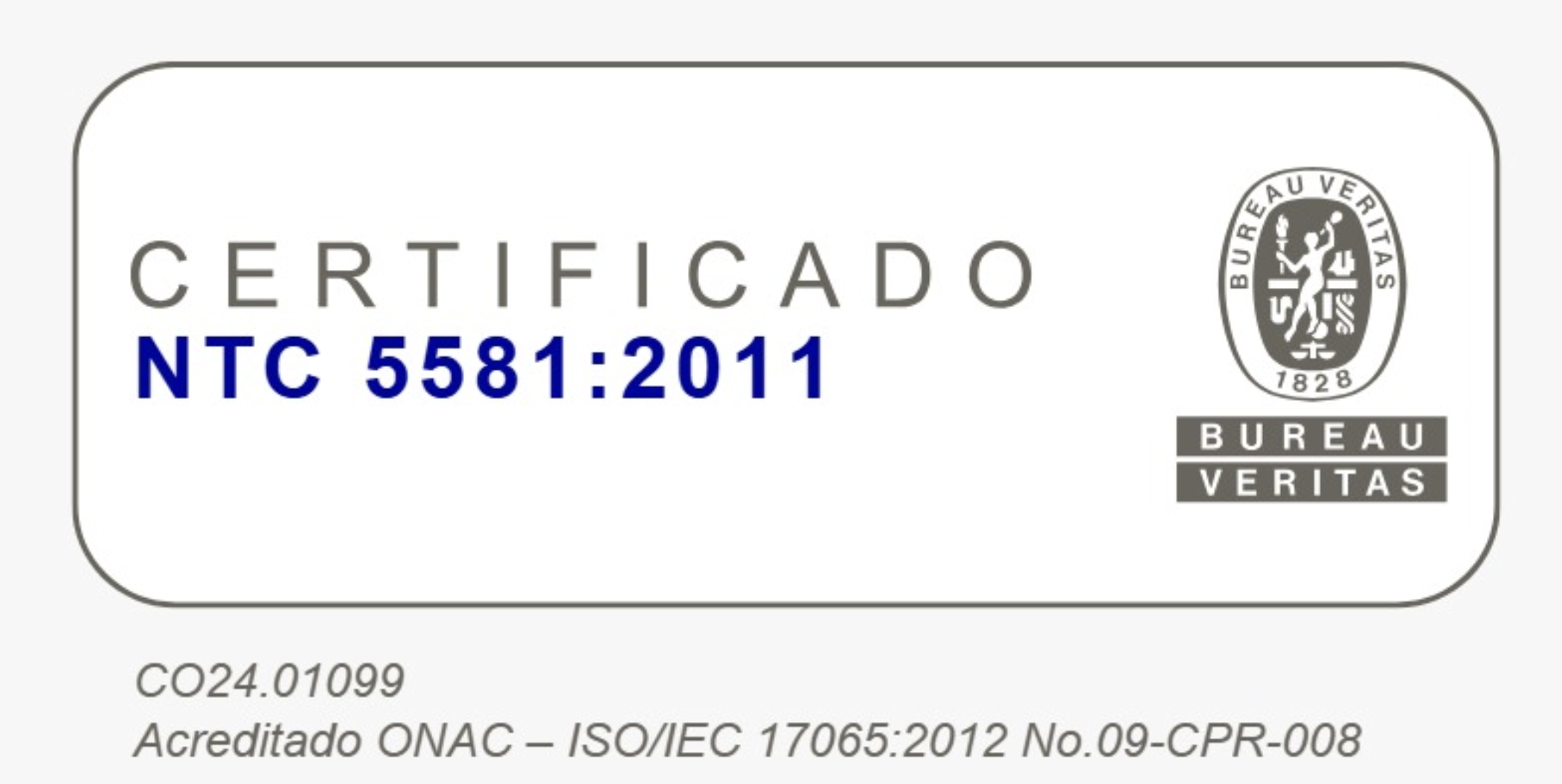 Certificado NTC 5581:2011